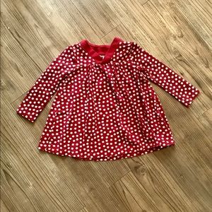 Tea Collection Dress - Red with white flowers 2T